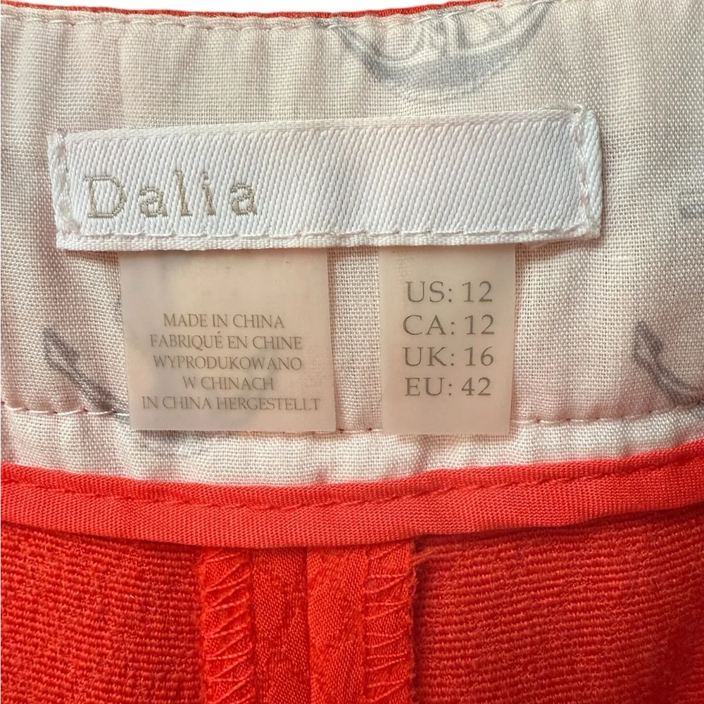 Dalia Red Orange Women's Shorts - Picture 2 of 6